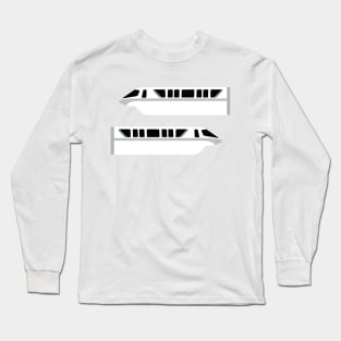 Minimal Monorail Silver Long Sleeve T-Shirt